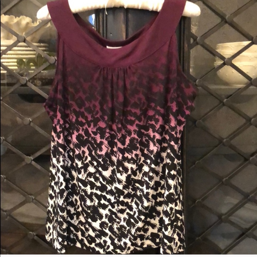 Calvin Klein sleeveless top animal print ombré